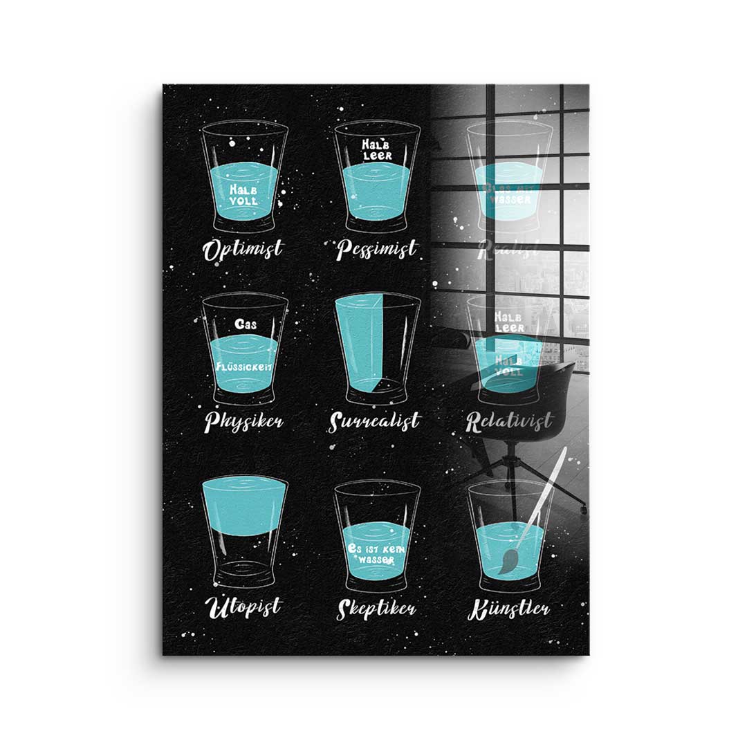 Variety of people - acrylic glass