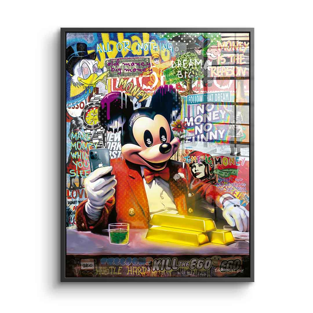 Comic Maus-Business - Acrylglas