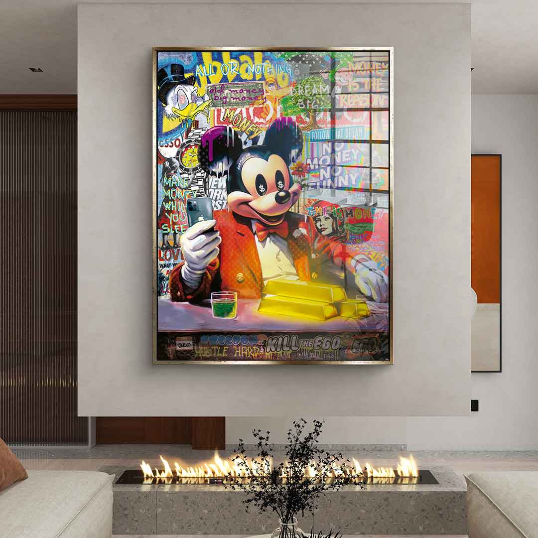 Comic Maus-Business - Acrylglas