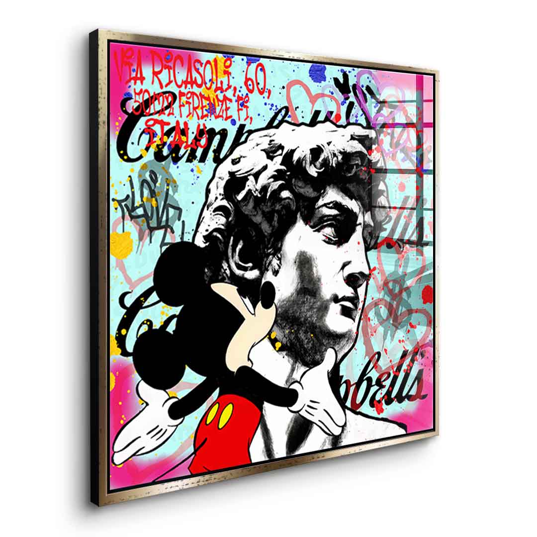 Comic Maus & David - acrylic glass