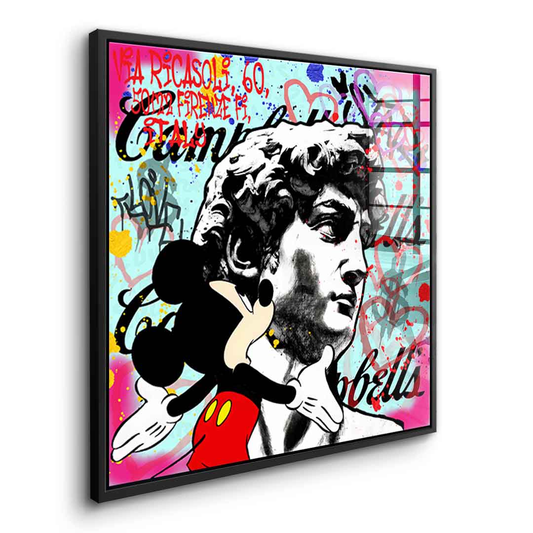 Comic Maus & David - acrylic glass