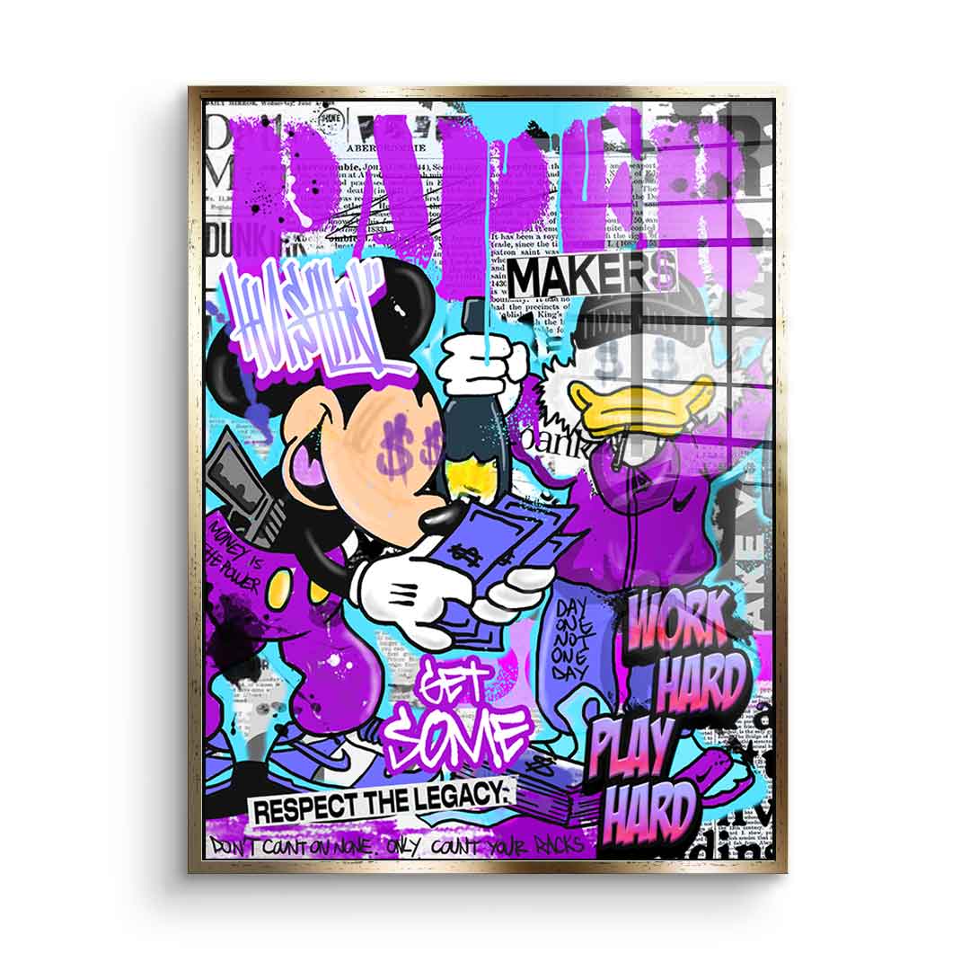 Mick & Don Check$ - Acrylglas
