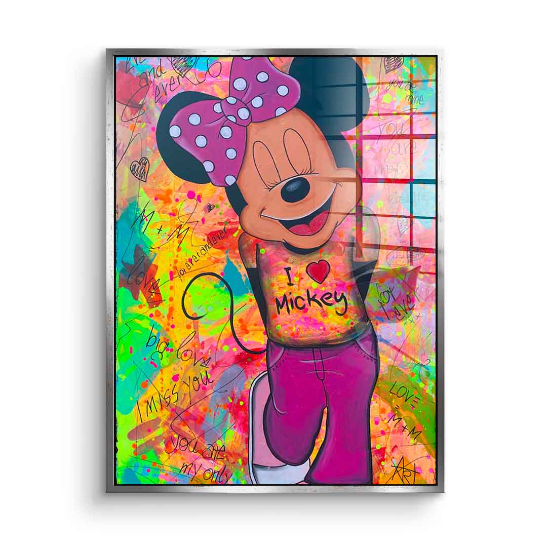 Minni Loves Mickey - Acrylic glass