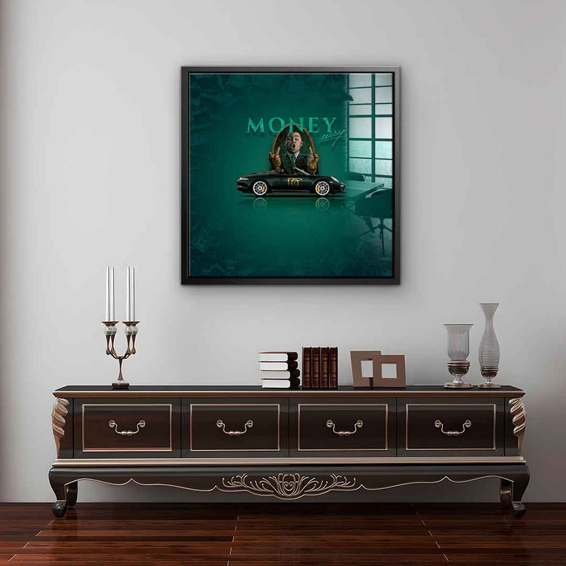 Money easy Green - Acrylglas