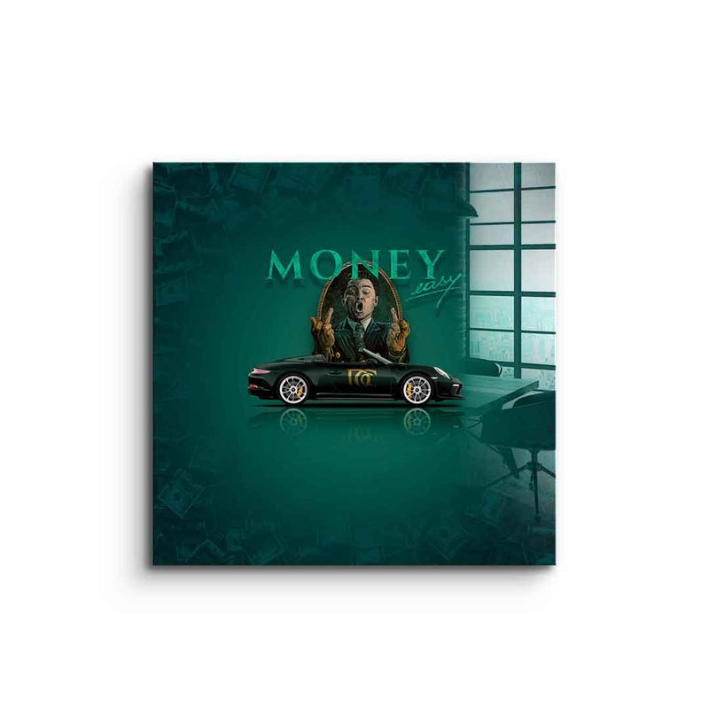 Money easy Green - Acrylglas