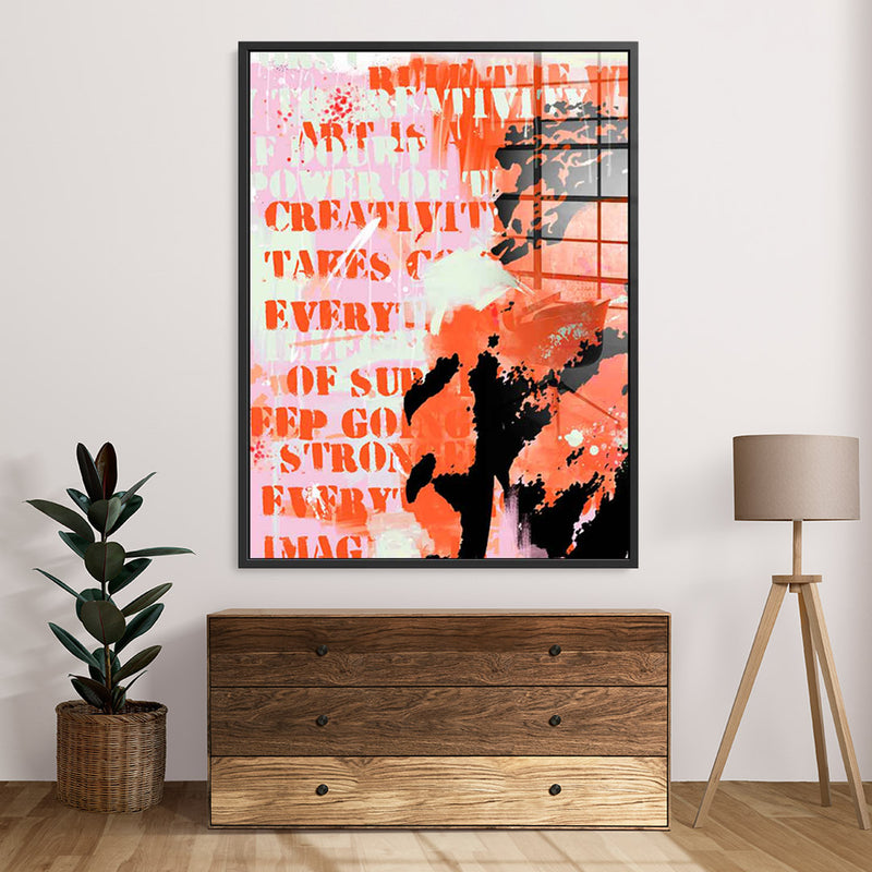 Never Give Up - Acrylglas