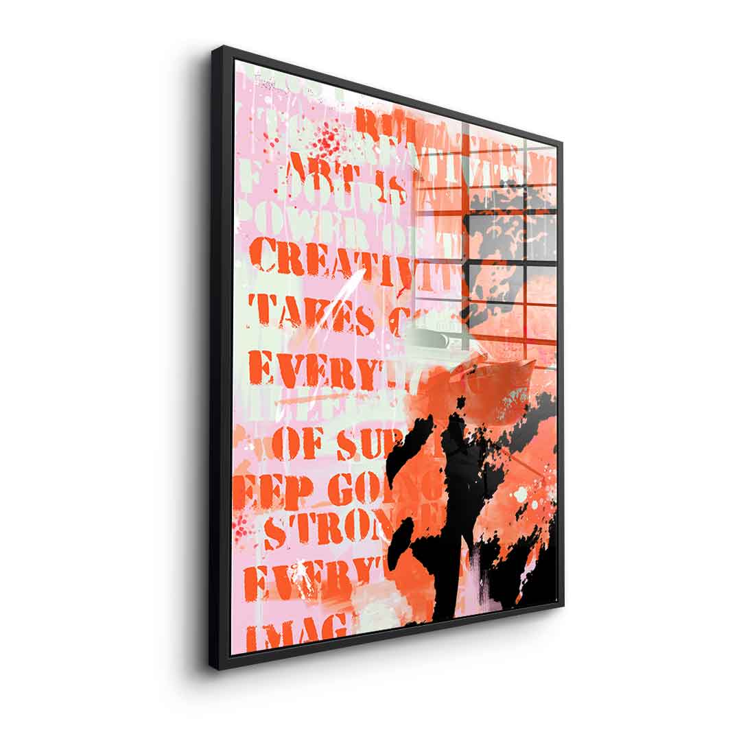 Never Give Up - Acrylglas