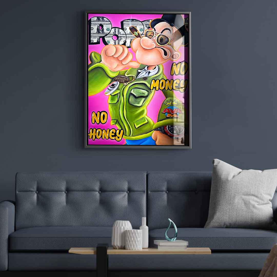No money no honey - acrylic glass