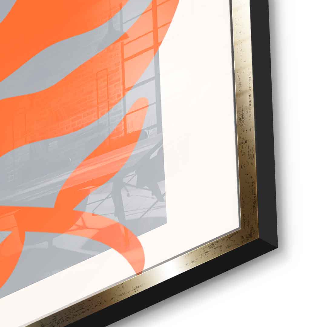 Orange Leaves - acrylic glass