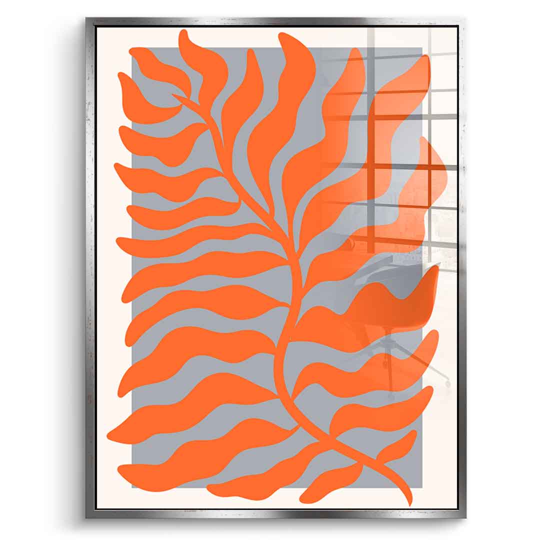 Orange Leaves - acrylic glass