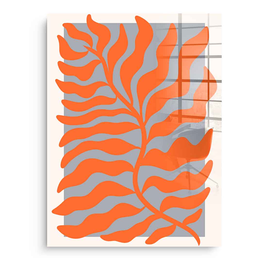 Orange Leaves - acrylic glass