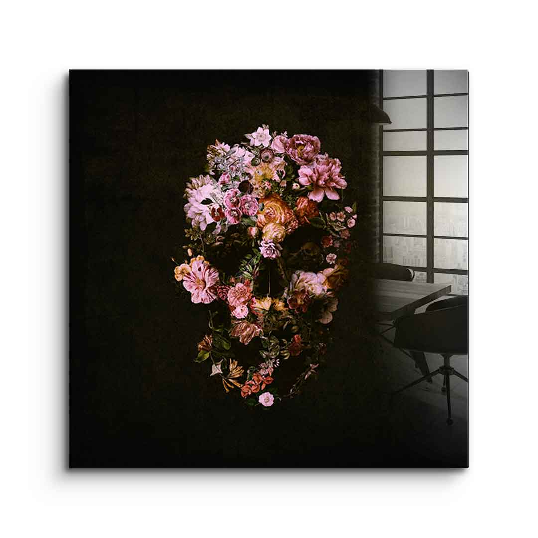 Peachy Skull - Acrylglas