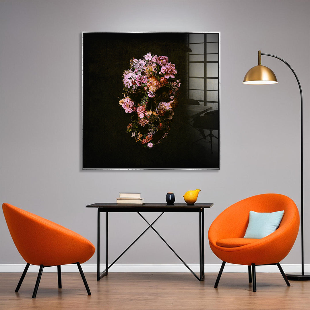 Peachy Skull - Acrylglas