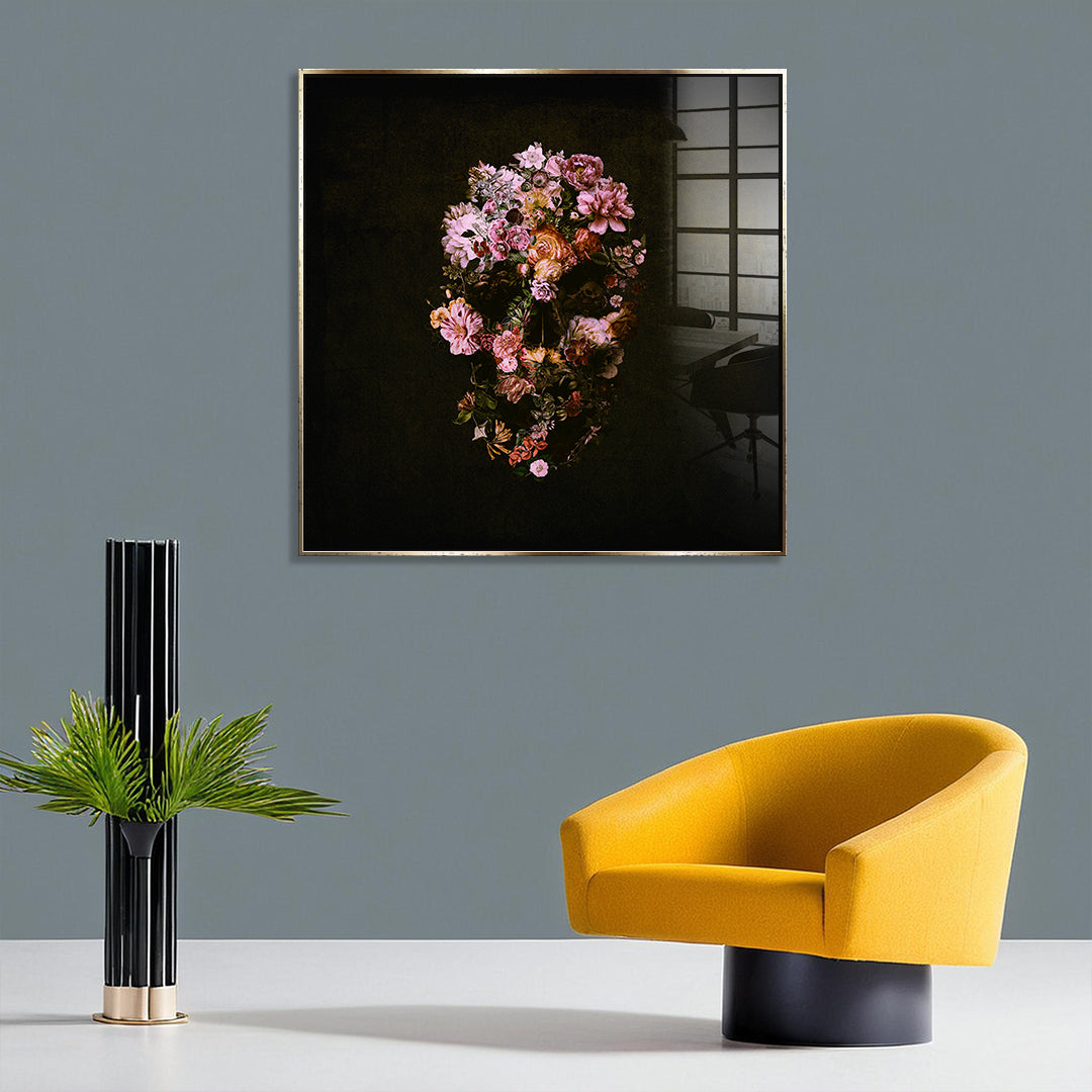 Peachy Skull - Acrylglas