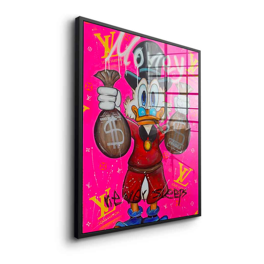 Pink Money never sleeps - Acrylglas