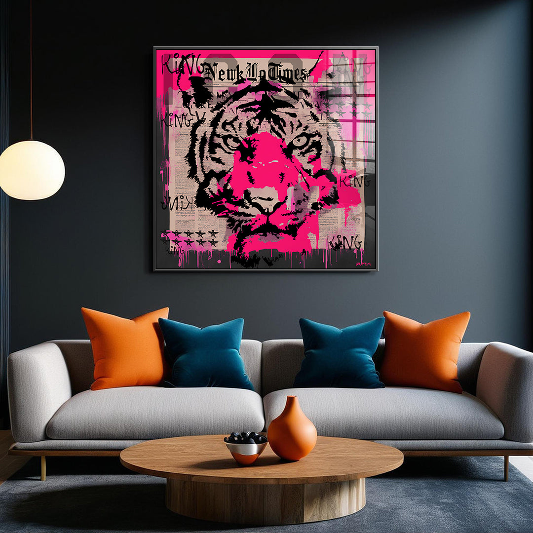 Pink Tiger - Acrylglas
