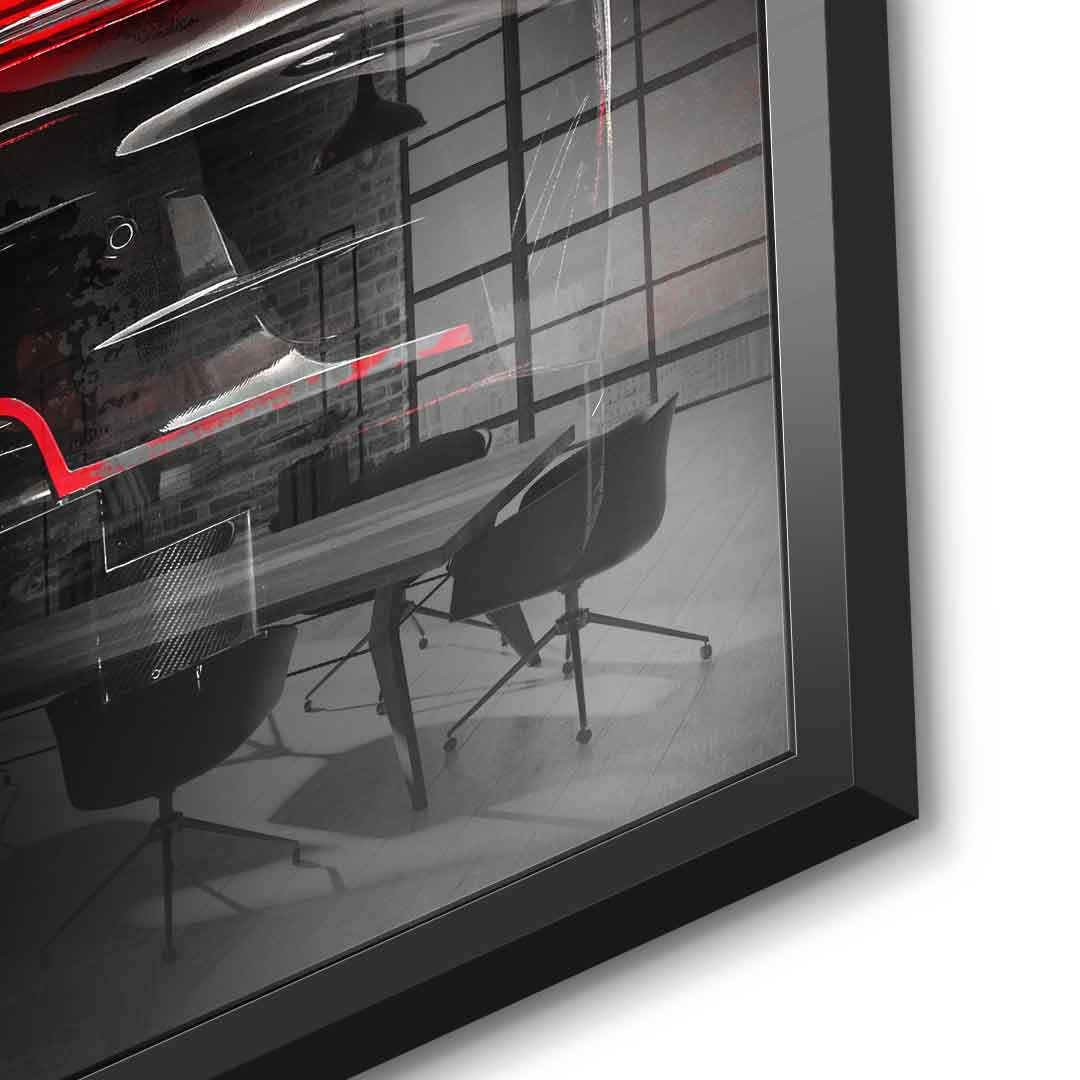 Porsche backside - acrylic glass