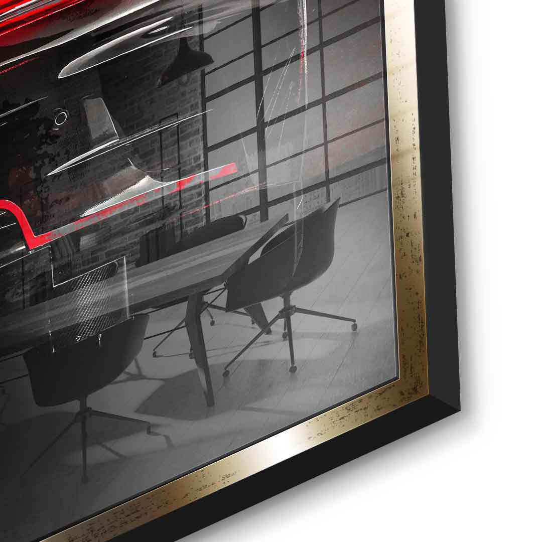 Porsche backside - acrylic glass