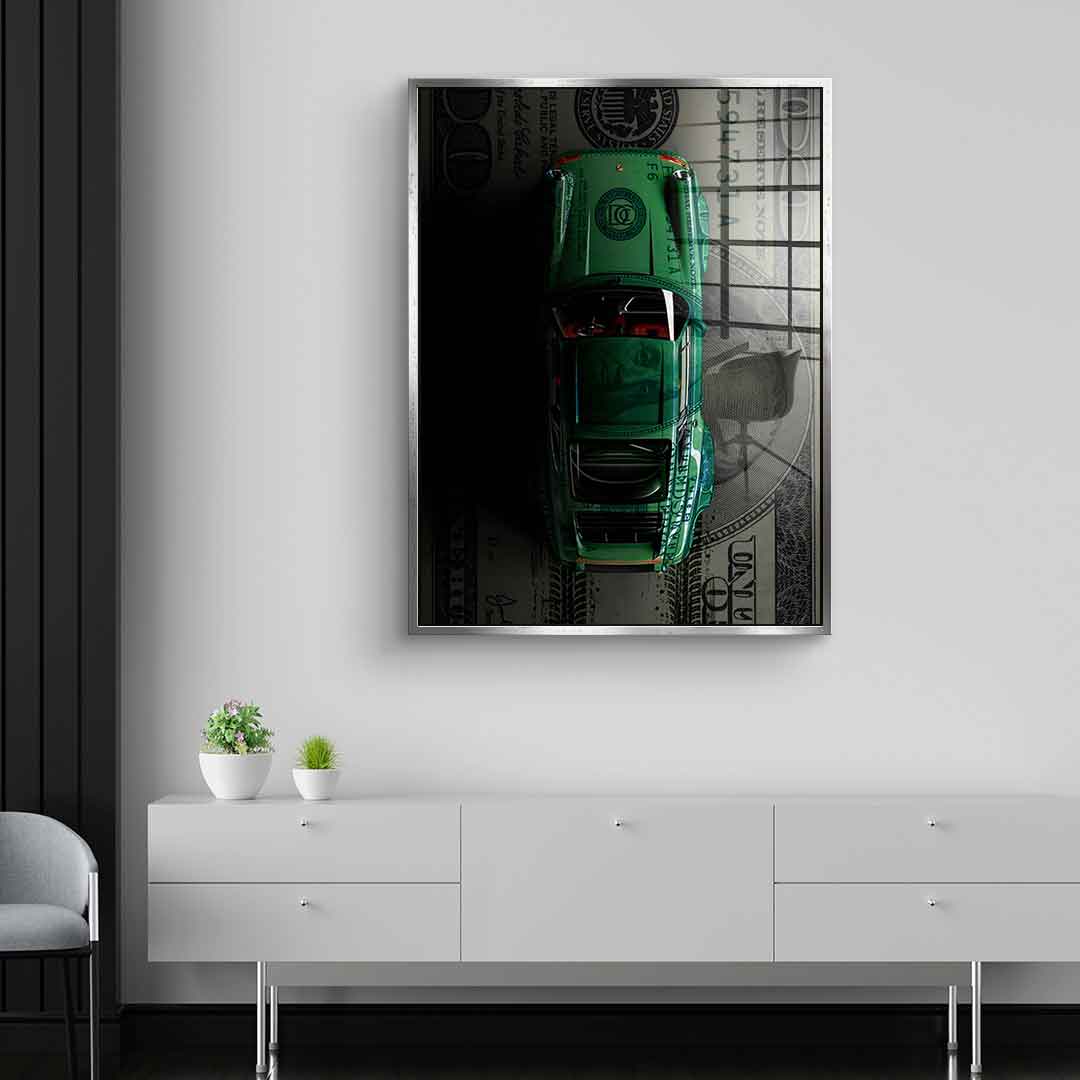 Green Dollar Car - Acrylglas