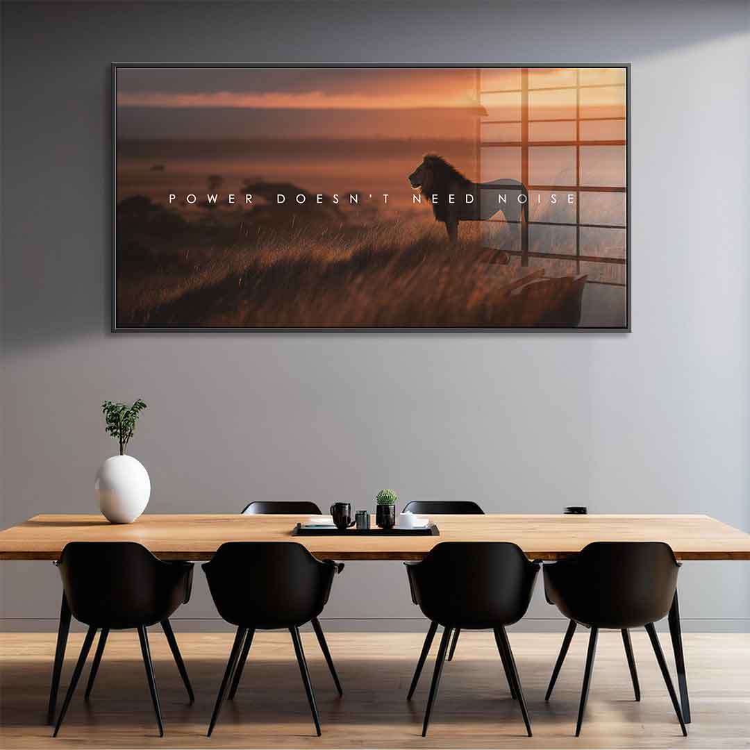 Power Doesn't Need Noise - Acrylglas