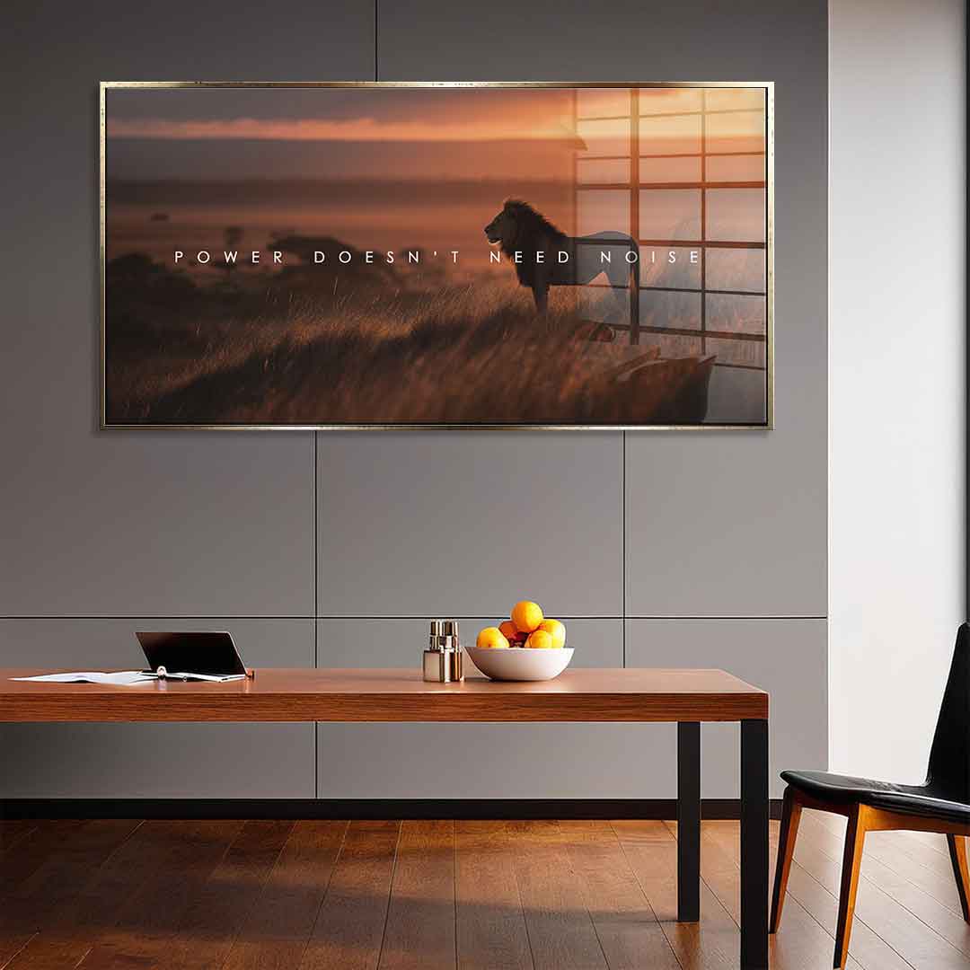 Power Doesn't Need Noise - Acrylglas