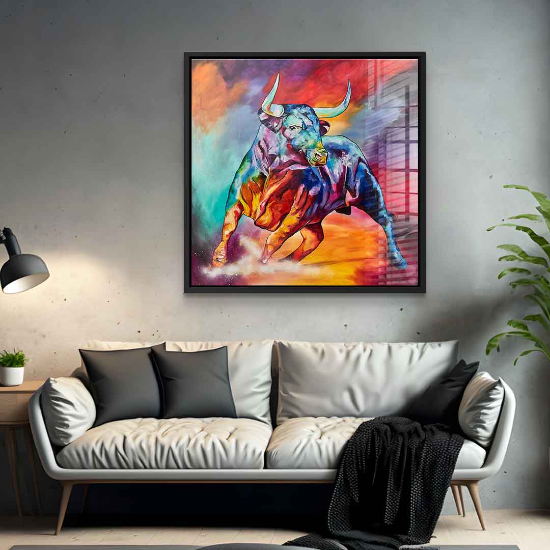 Proud Bull - acrylic glass