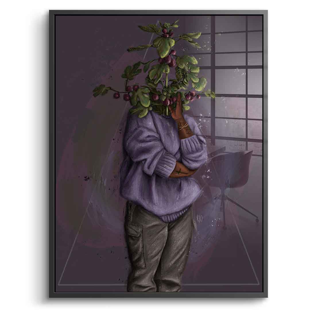 Purple Flower Head - acrylic glass