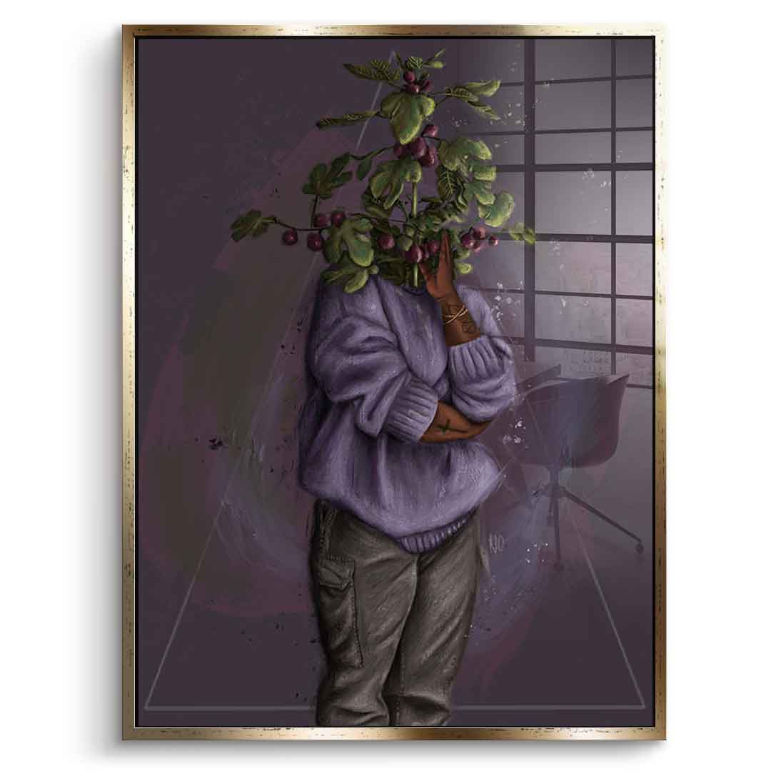 Purple Flower Head - acrylic glass