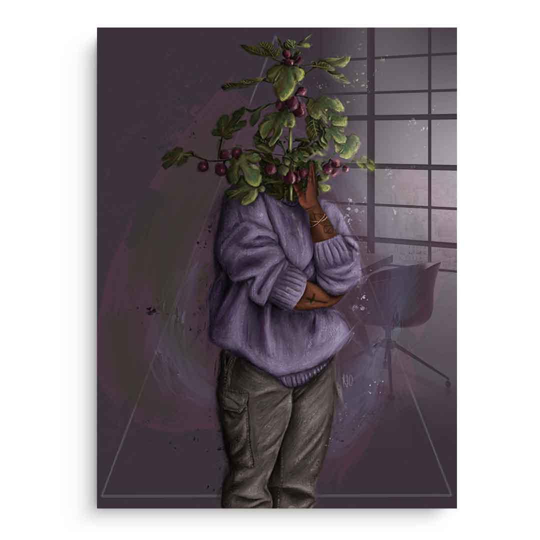 Purple Flower Head - acrylic glass