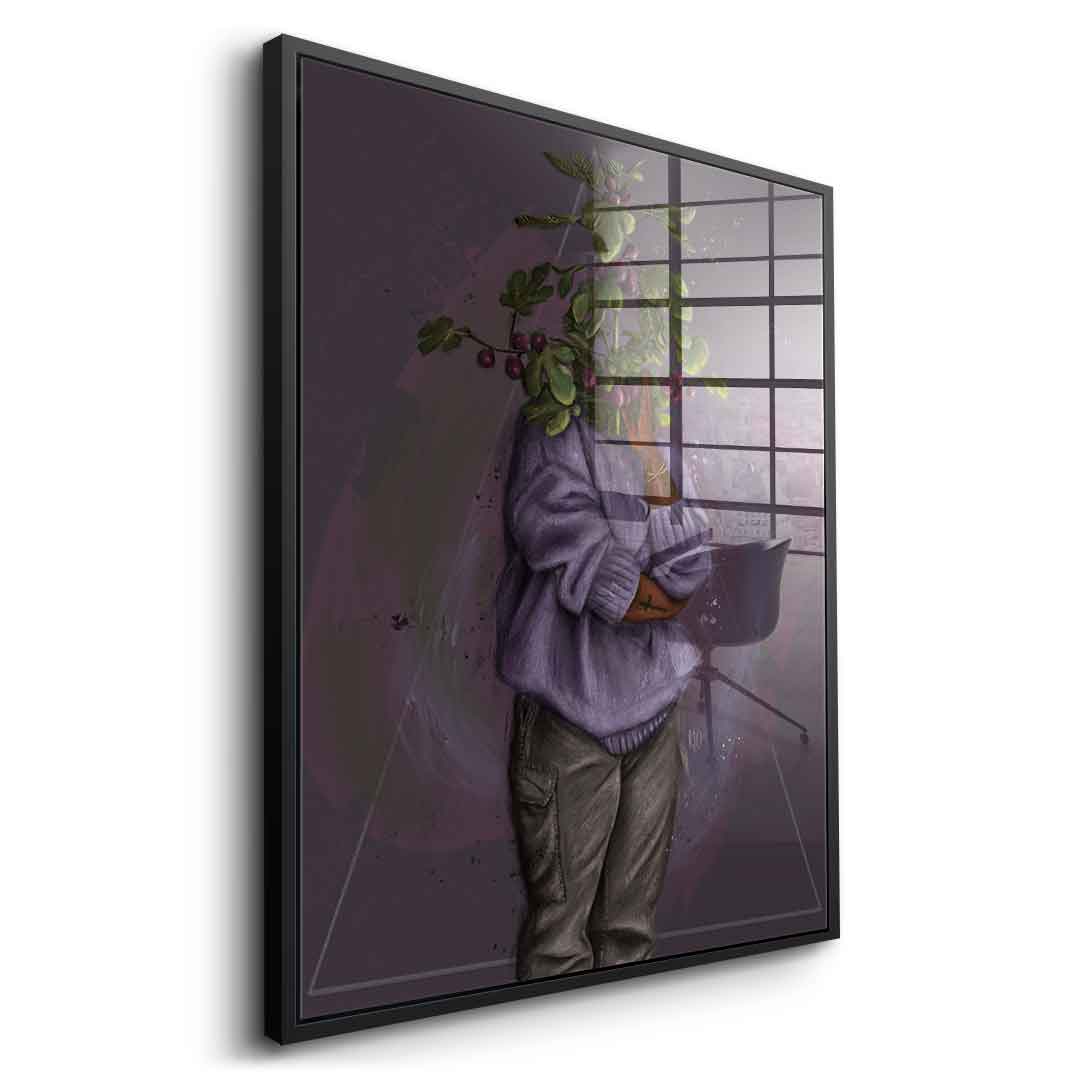 Purple Flower Head - acrylic glass