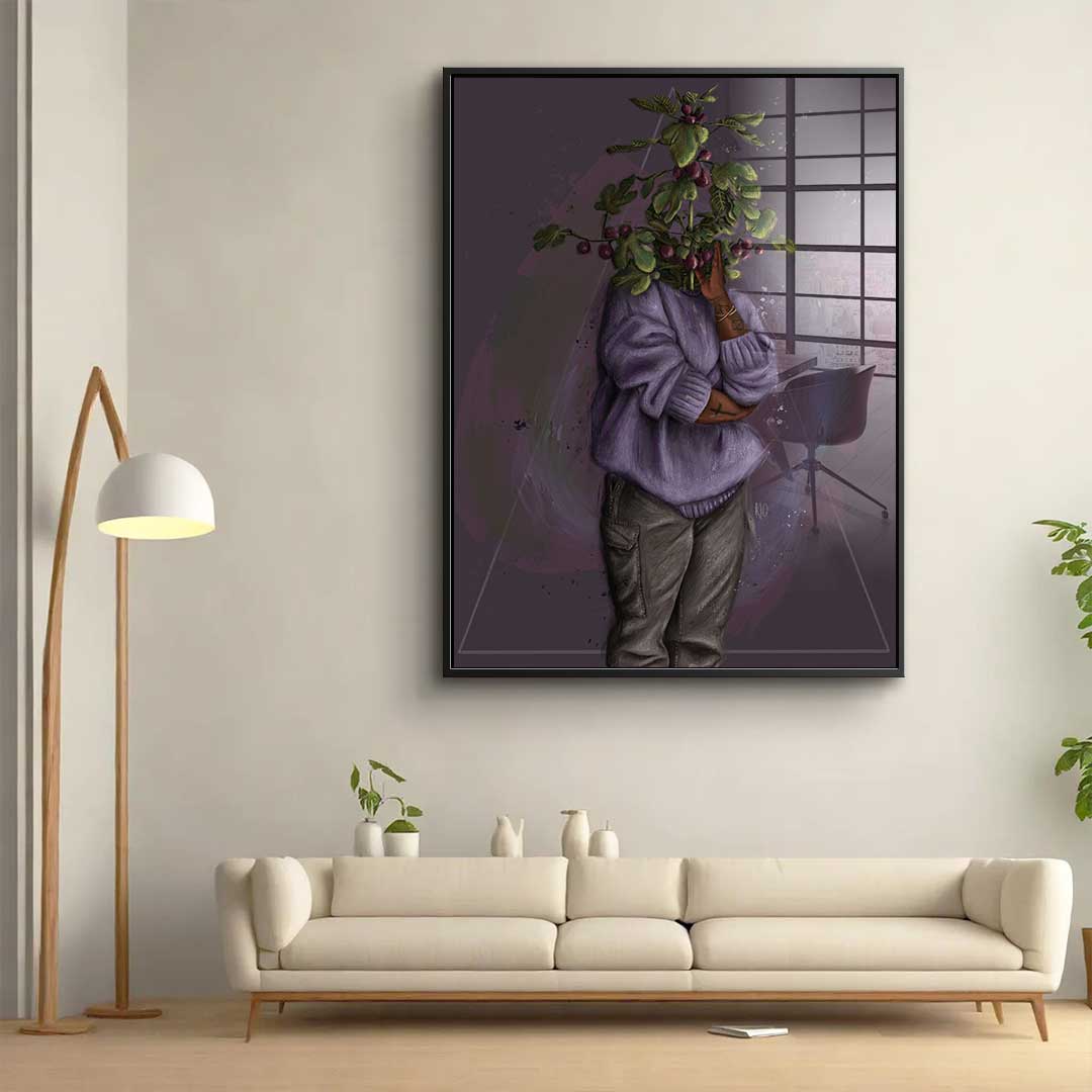 Purple Flower Head - acrylic glass