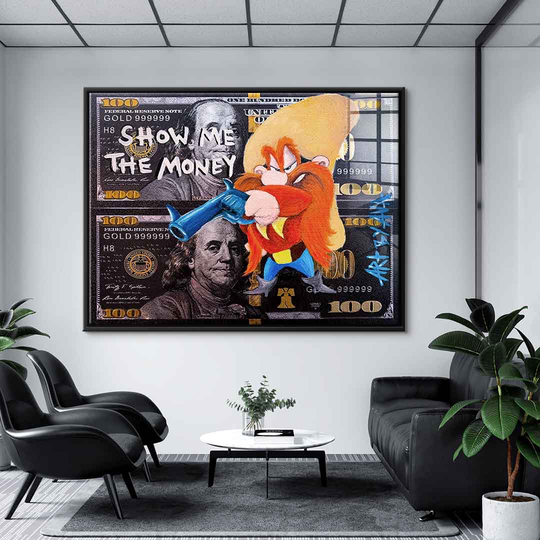 Show the money - acrylic glass
