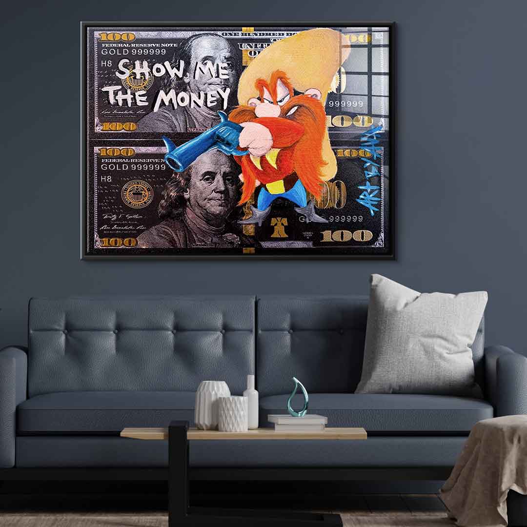 Show the money - acrylic glass