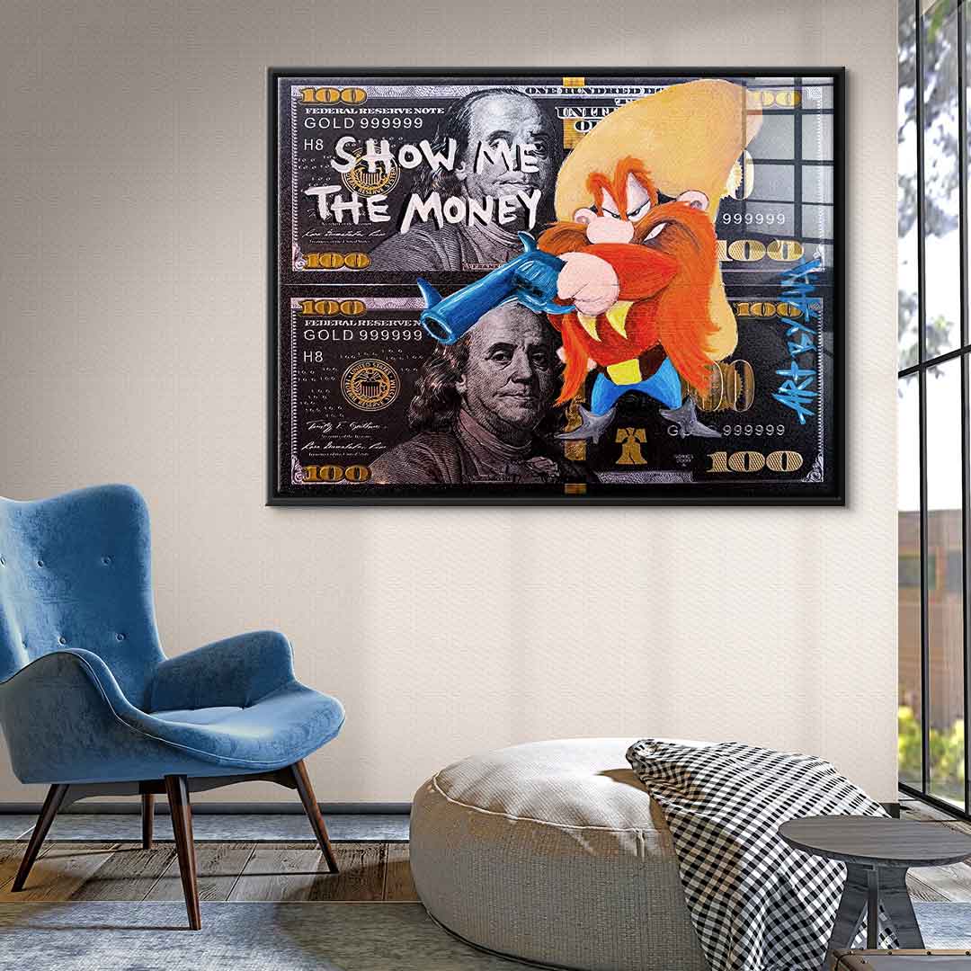 Show the money - acrylic glass