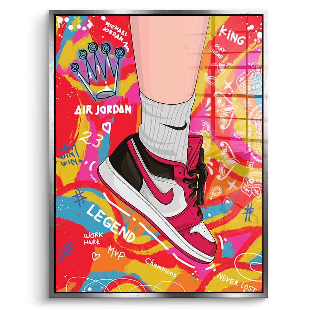 Sneakers pop art - acrylic glass