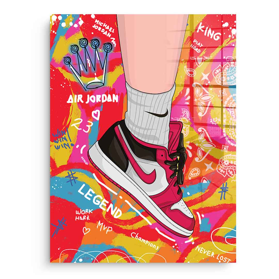 Sneakers pop art - acrylic glass
