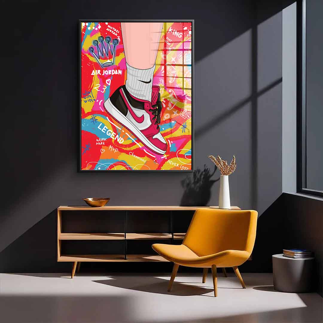 Sneakers pop art - acrylic glass