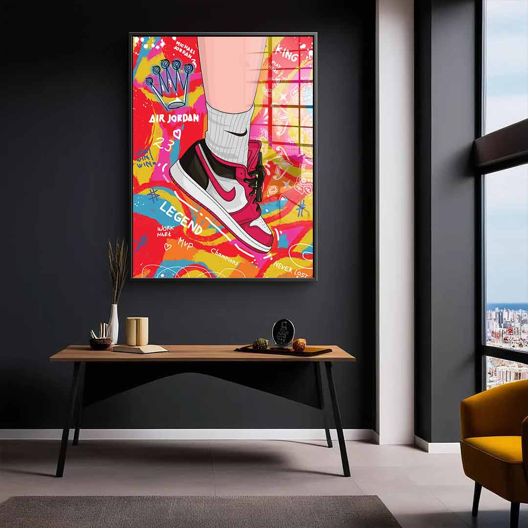 Sneakers pop art - acrylic glass