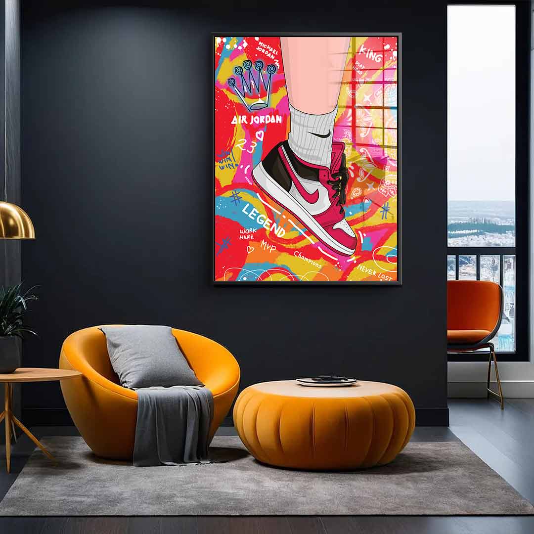 Sneakers pop art - acrylic glass