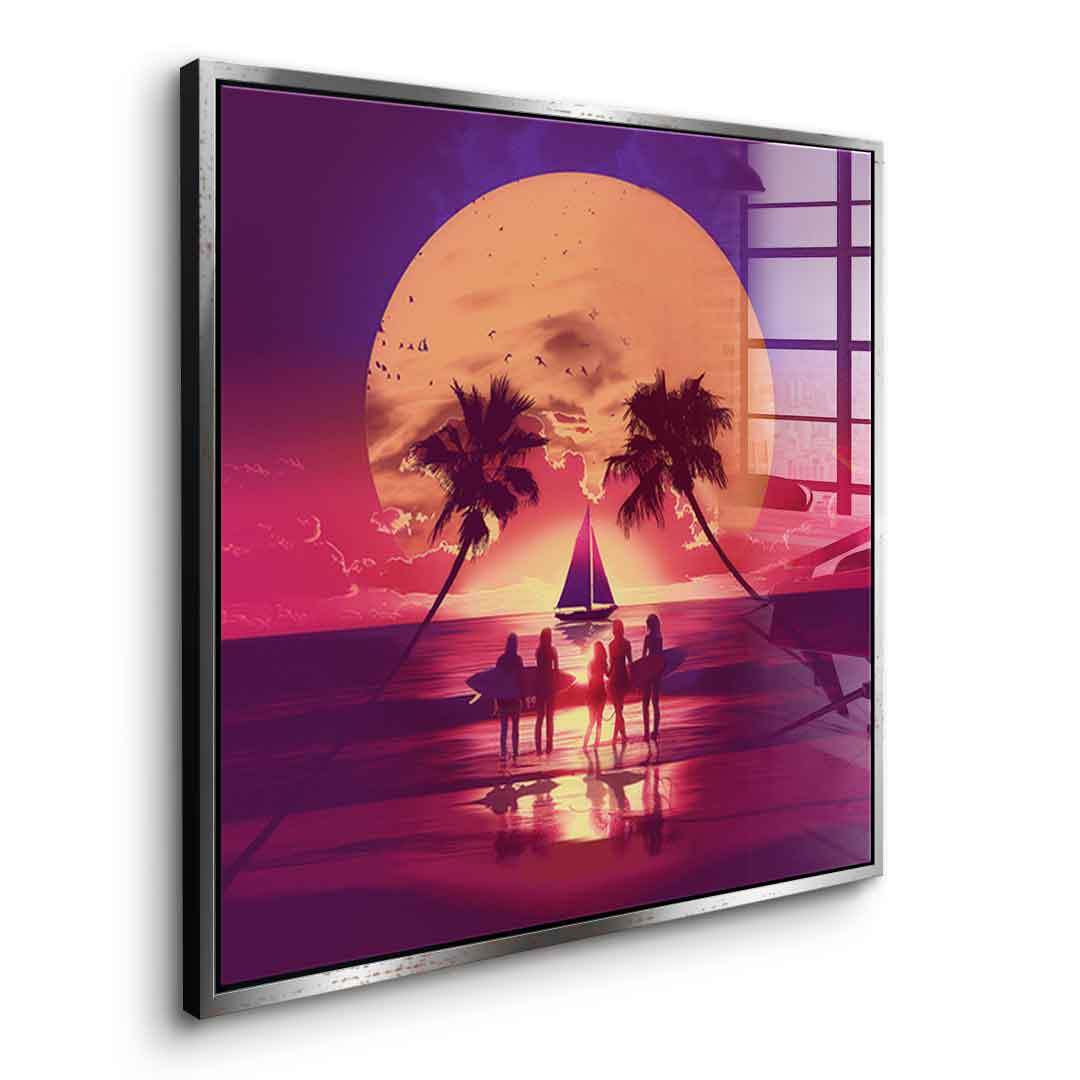 Surf Skull - Acrylglas