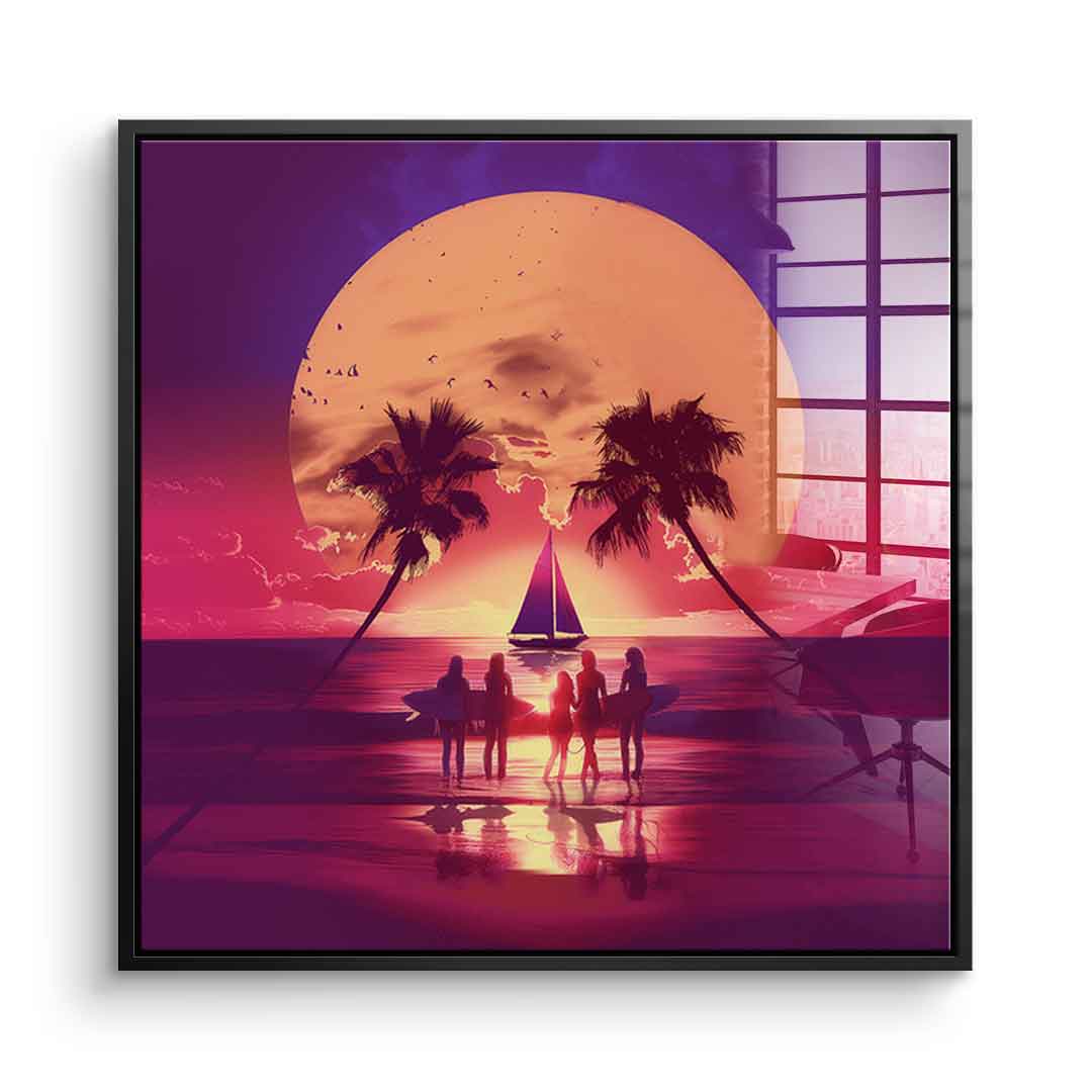 Surf Skull - Acrylglas