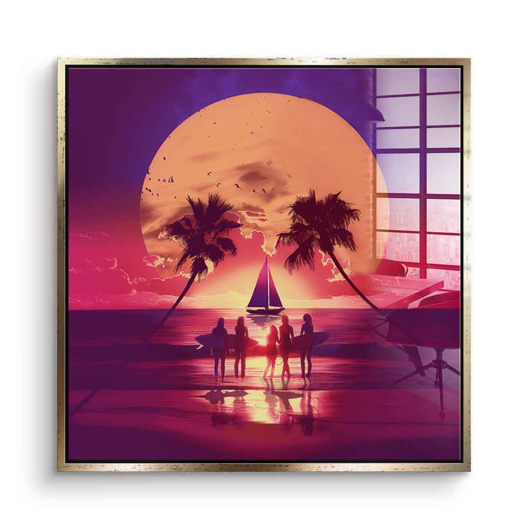 Surf Skull - Acrylglas