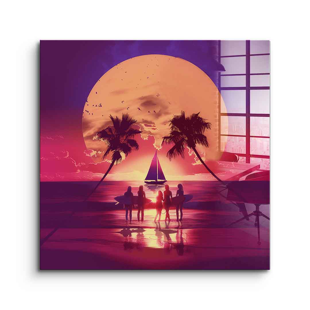 Surf Skull - Acrylglas