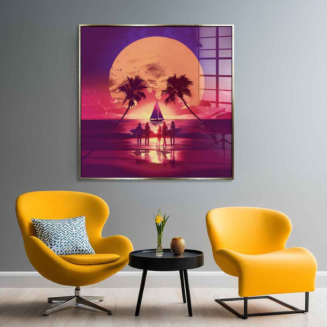 Surf Skull - Acrylglas