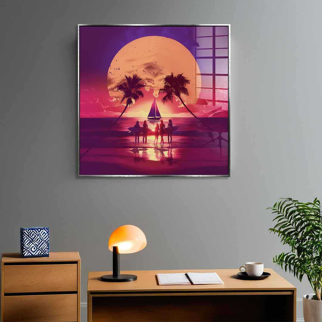 Surf Skull - Acrylglas