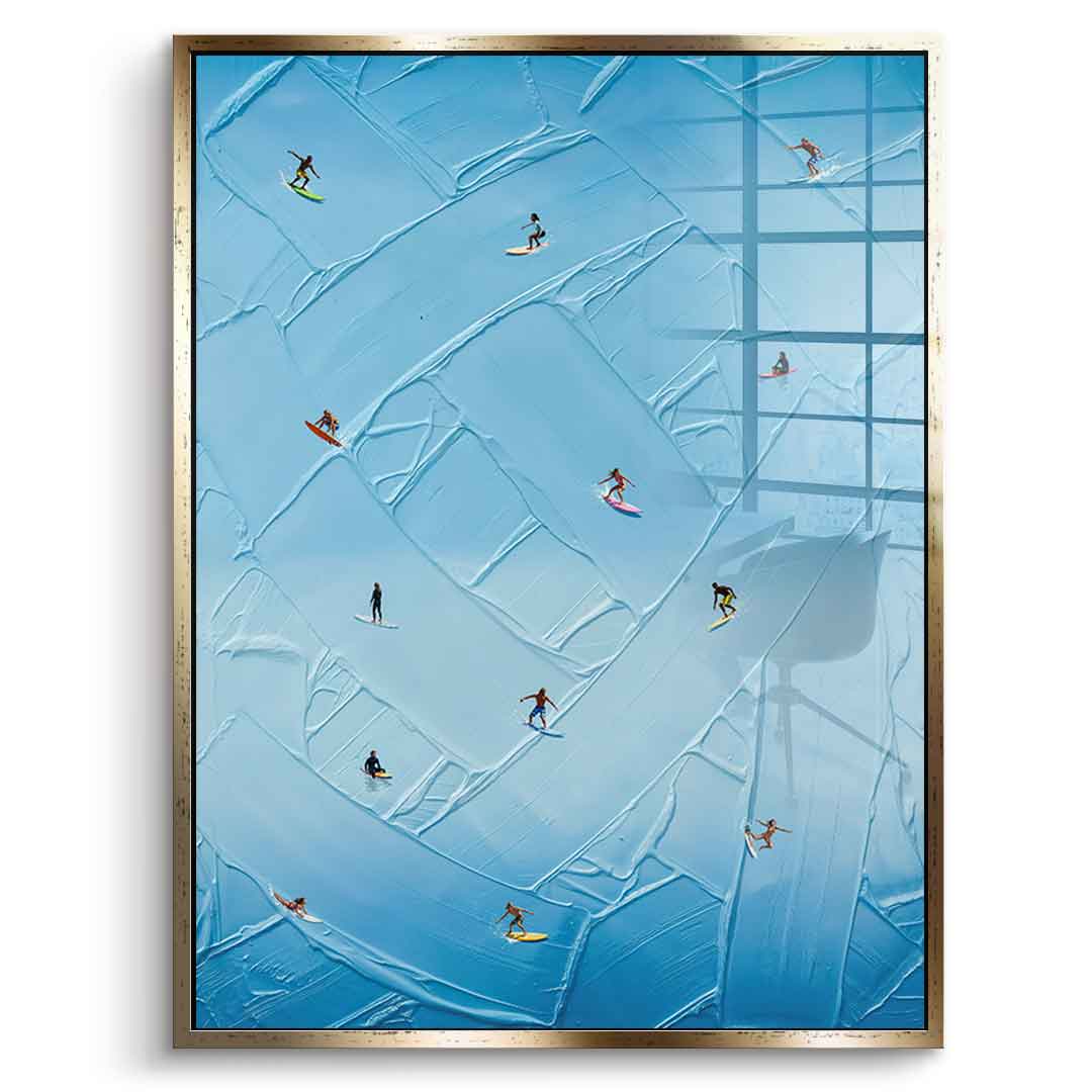 Surfing in Action - Acrylglas