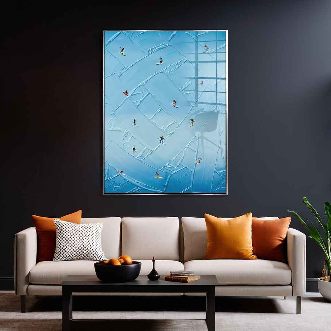 Surfing in Action - Acrylglas