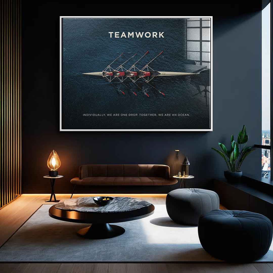 Teamwork #Rudern - Acrylglas