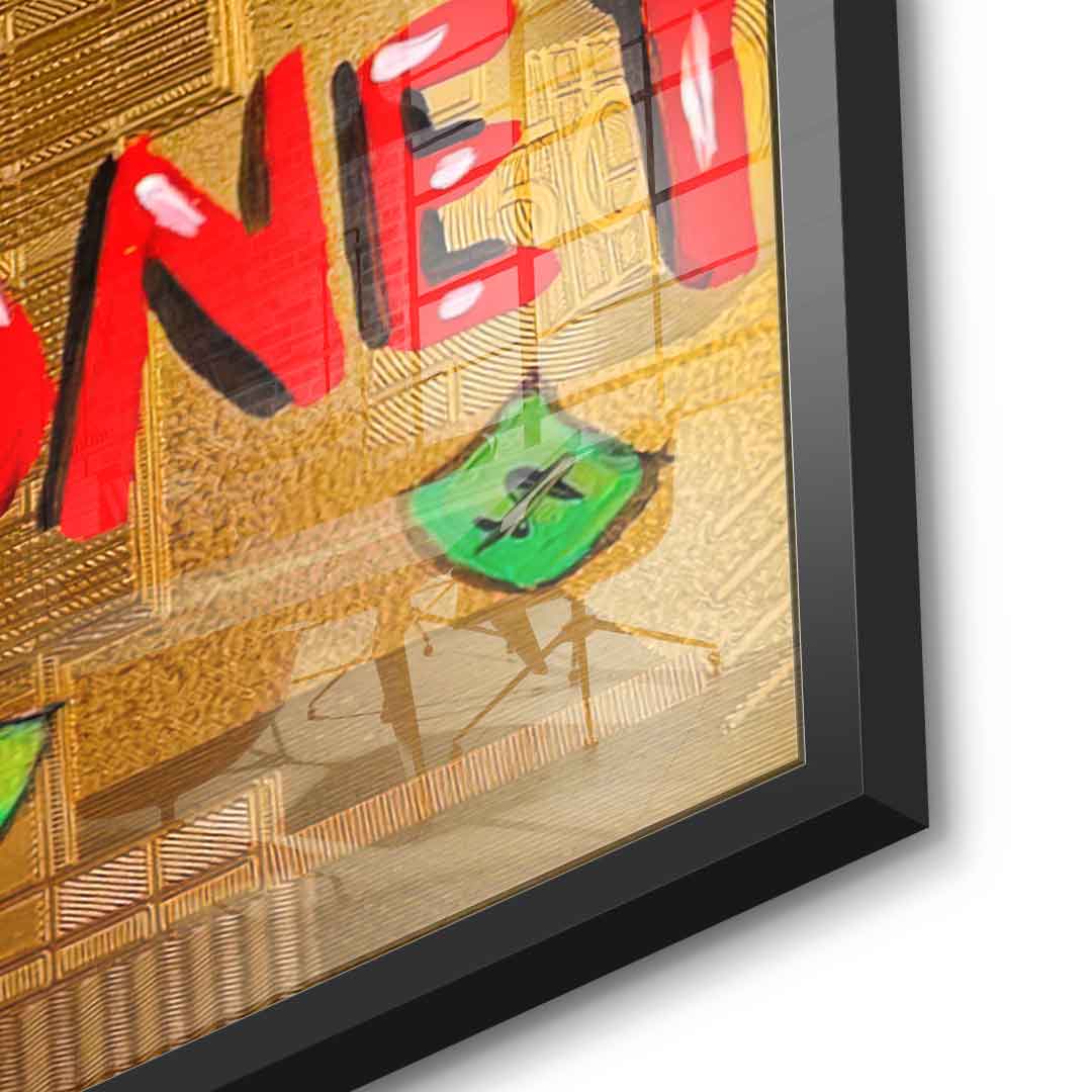 Time is money - acrylic glass