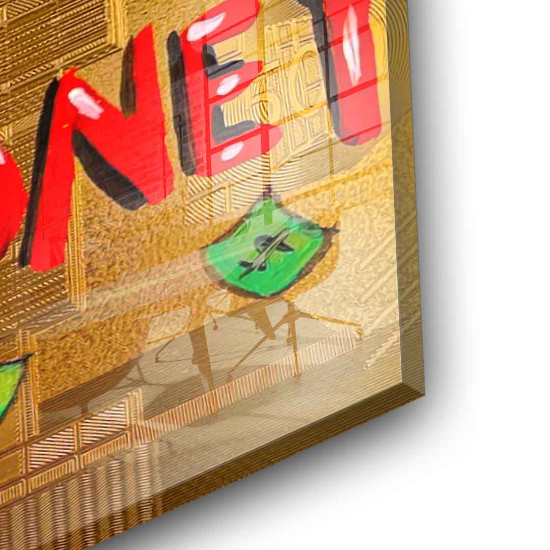 Time is money - acrylic glass